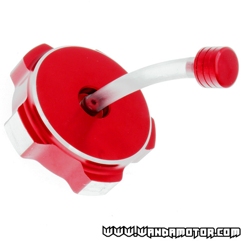 Fuel tank cap aluminium red